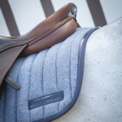 Tapis cheval Wooltouch Paddock Sports Bleu chiné- Le Paturon