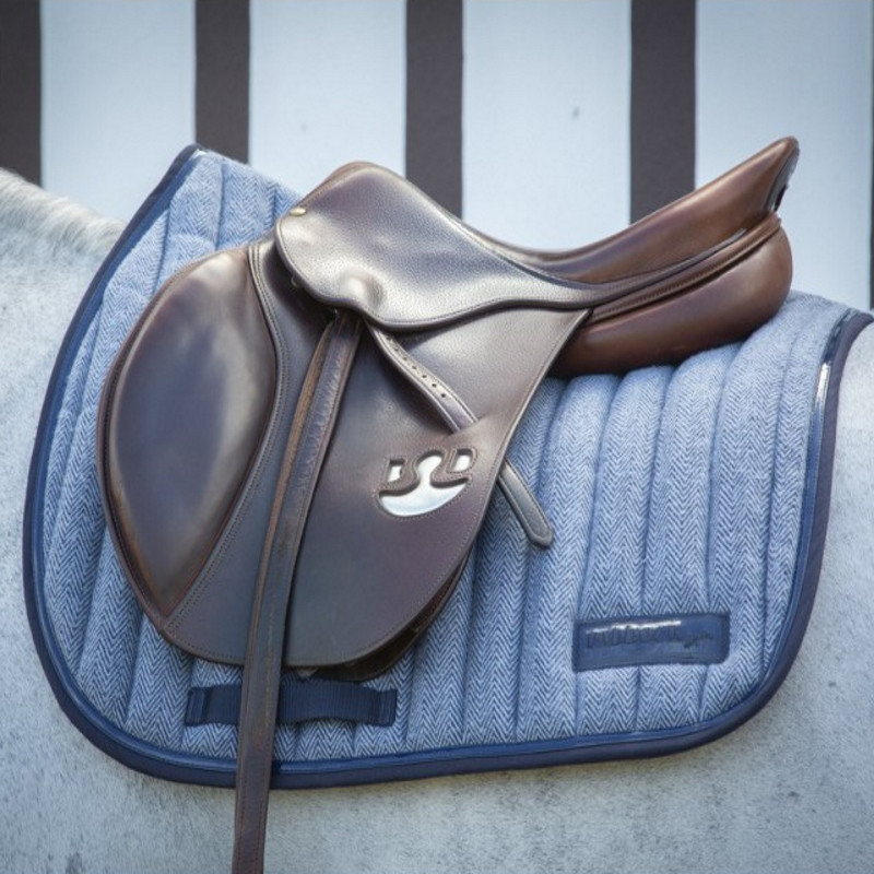 Tapis cheval Wooltouch Paddock Sports Bleu chiné- Le Paturon