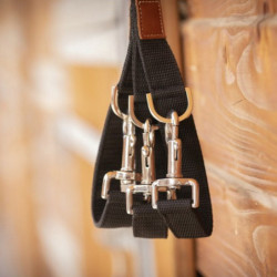 Porte bridon amovible cheval nylon Paddock Sports Noir - Le Paturon
