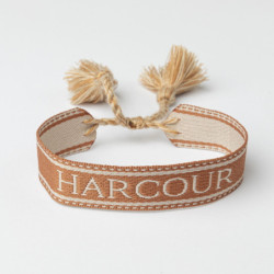 Bracelet équitation Baya Harcour abricot lin - Le Paturon