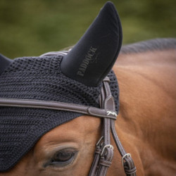 Bonnet anti-mouche anti-bruit cheval Soundless Paddock Sports Noir - Le Paturon