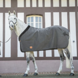 Chemise de présentation cheval Wooltouch Paddock Sports Gris chiné - Le Paturon
