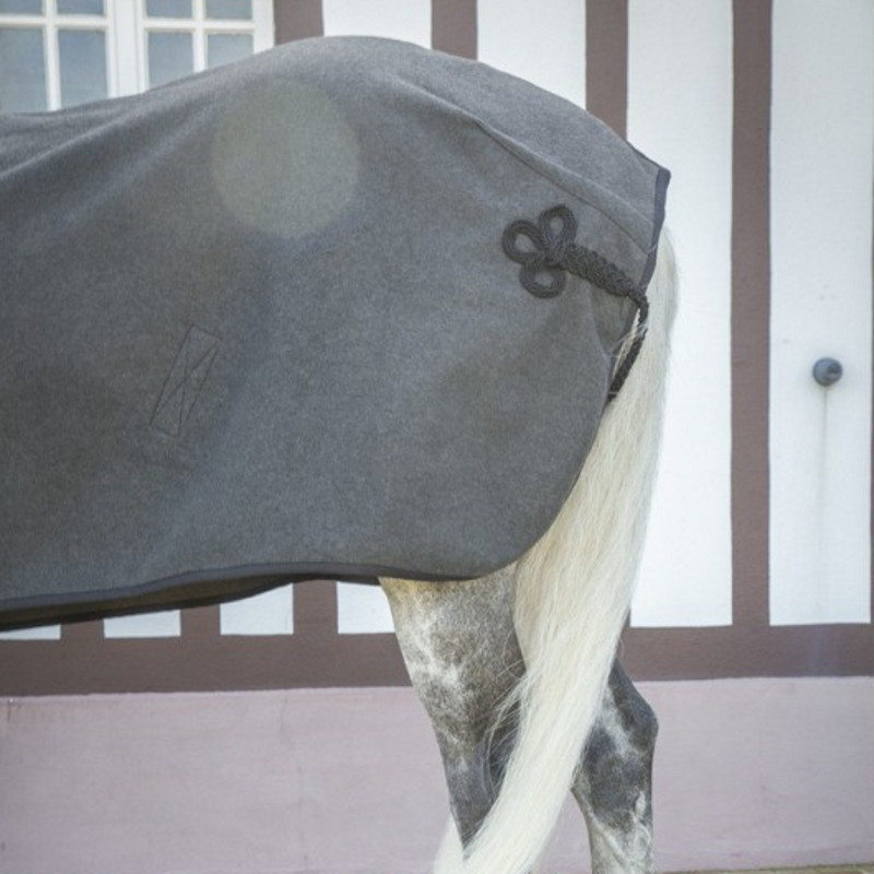 Chemise de présentation cheval Wooltouch Paddock Sports Gris chiné - Le Paturon