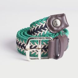 Ceinture équitation élastique Banko Harcour émeraude - Le Paturon