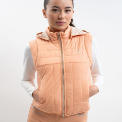 Veste équitation femme Berla sans manches Harcour abricot - Le Paturon