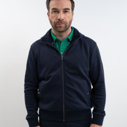 Pull équitation homme Simon zippé Harcour marine - Le Paturon