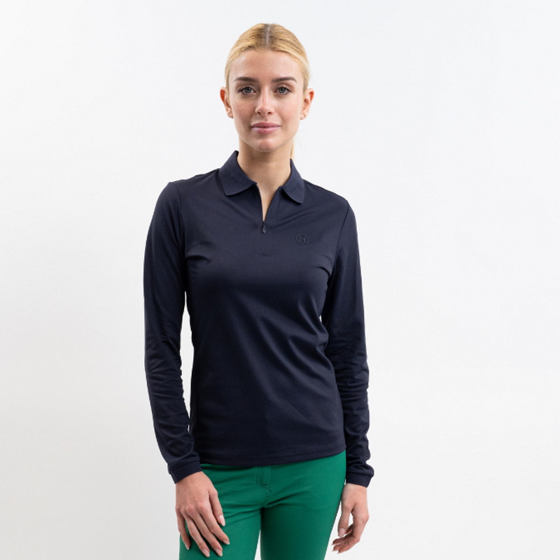 Polo équitation femme Pepite technique Harcour marine - Le Paturon