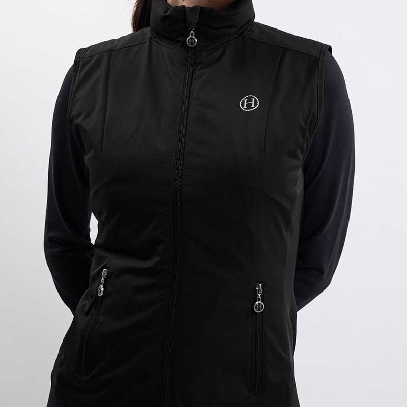Gilet équitation femme sans manches Balma Harcour noir - Le Paturon