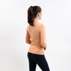 Polo équitation femme Pepite technique Harcour abricot - Le Paturon