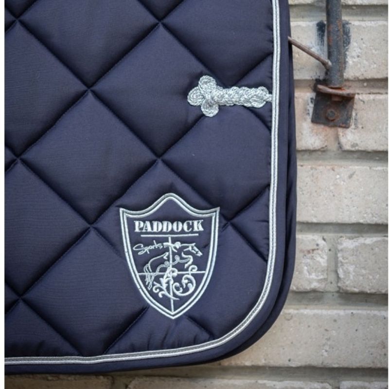 Tapis cheval Prem's Ecusson Paddock Sports Marine - Le Paturon