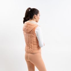 Veste équitation femme Berla sans manches Harcour abricot - Le Paturon