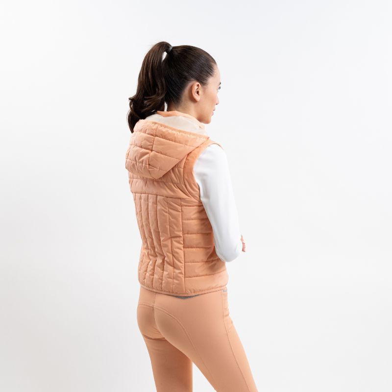 Veste équitation femme Berla sans manches Harcour abricot - Le Paturon
