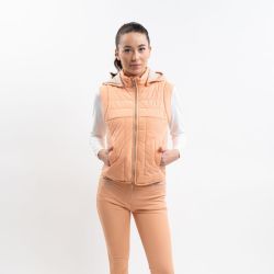 Veste équitation femme Berla sans manches Harcour abricot - Le Paturon
