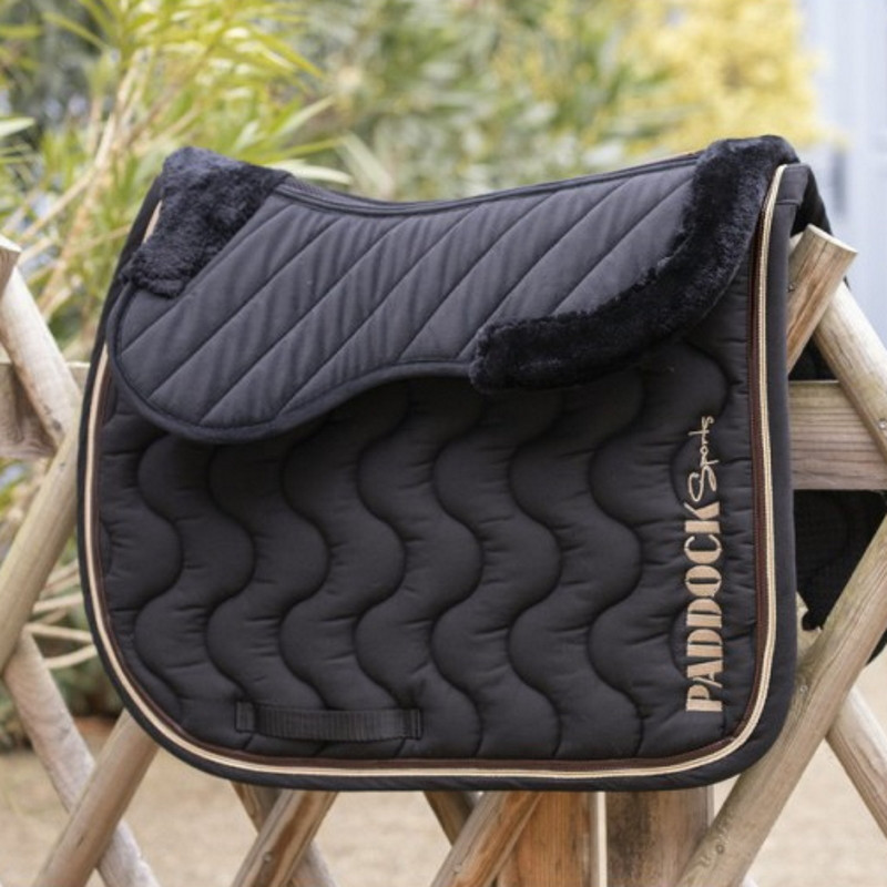 Amortisseur cheval double mouton Diagonal Paddock Sports noir
