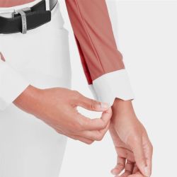 Chemise concours équitation femme Monica manches longues Horse Pilot blanc brique - Le Paturon