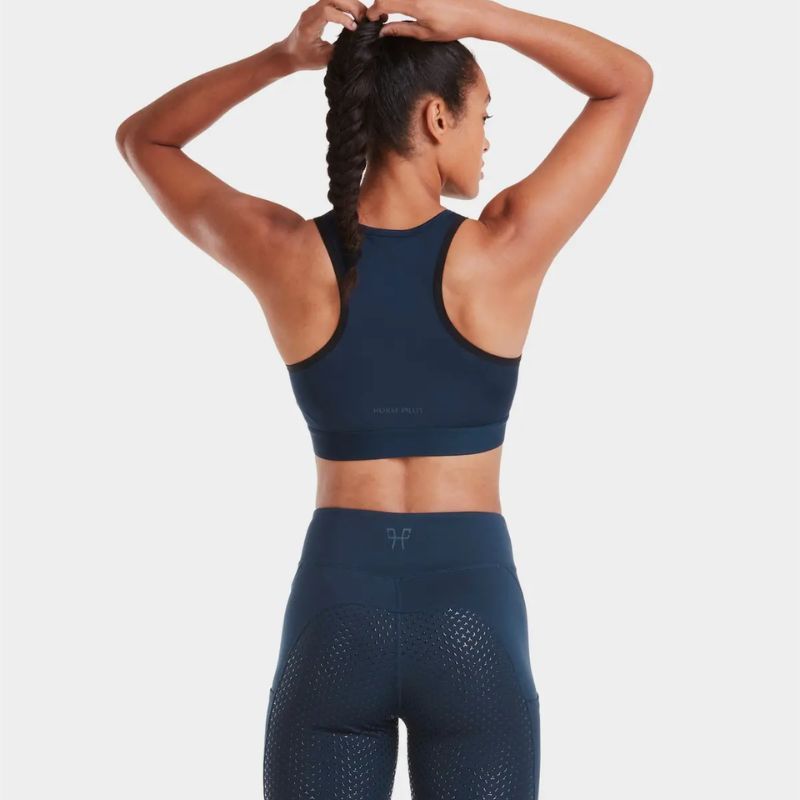 Brassière équitation femme Sports Bra Horse Pilot marine - Le Paturon