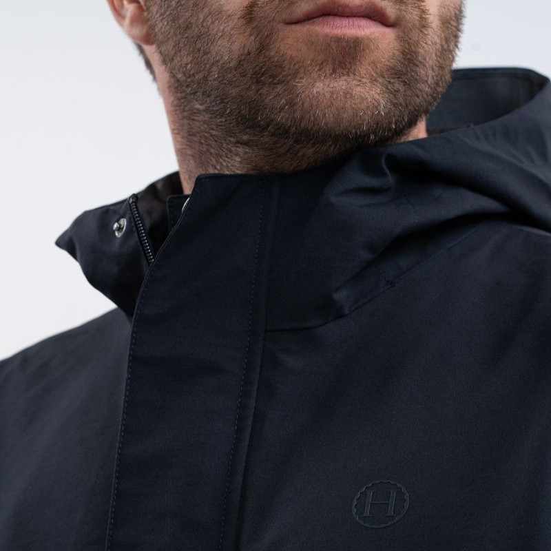 Veste équitation Imperméable homme Prisko Harcour marine - Le Paturon