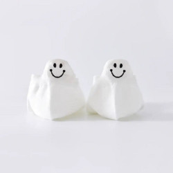 Chaussettes languette happy smiley socquettes blanches Tites Chaussettes - Le Paturon