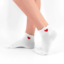 Chaussettes cœur dentelle socquettes blanches Tites Chaussettes - Le Paturon