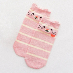 Chaussettes animaux petites oreilles socquettes rose Tites Chaussettes - Le Paturon