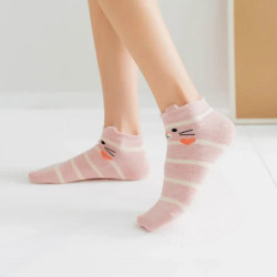 Chaussettes animaux petites oreilles socquettes rose Tites Chaussettes - Le Paturon