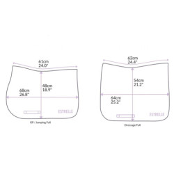 Tapis de selle cheval Jersey Grip Tec Estrelle - Le Paturon