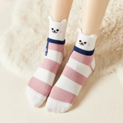 Chaussettes animaux écharpe socquettes blanches blanc Tites Chaussettes - Le Paturon