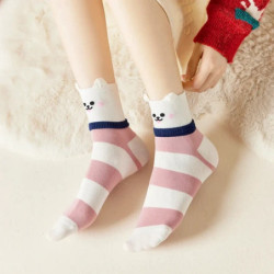 Chaussettes animaux écharpe socquettes blanches blanc Tites Chaussettes - Le Paturon