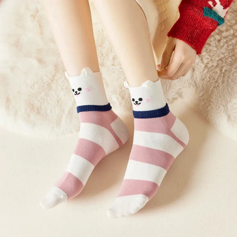 Chaussettes animaux écharpe socquettes blanches blanc Tites Chaussettes - Le Paturon