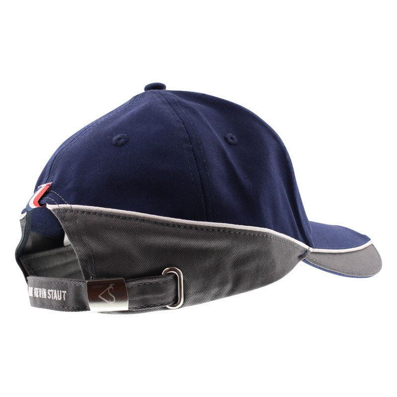 Casquette équitation Kevin Staut Collection marine gris - Le Paturon