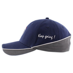 Casquette équitation Kevin Staut Collection marine gris - Le Paturon