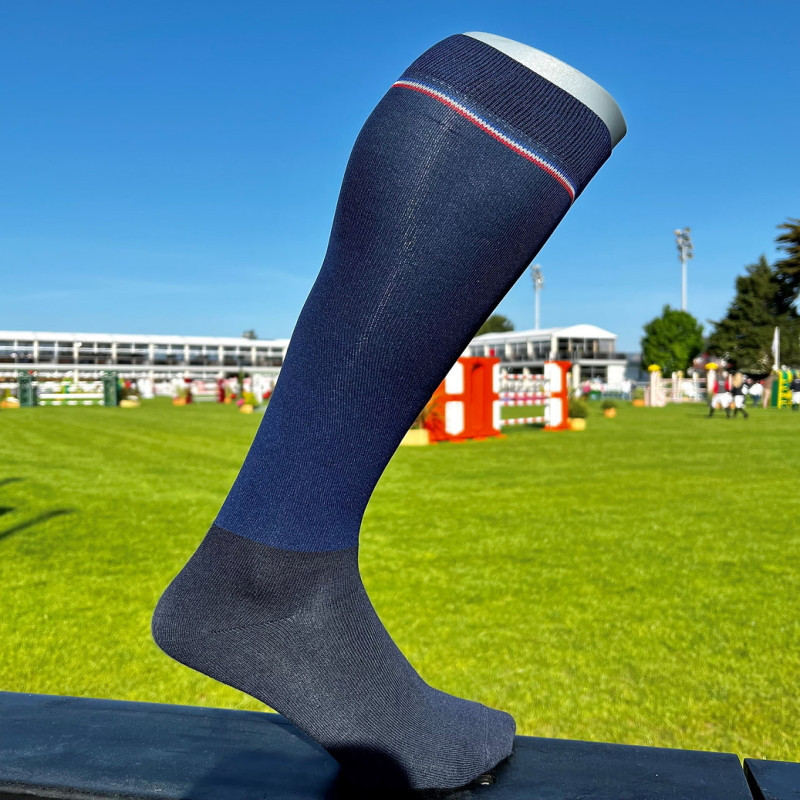 Chaussettes équitation unisexe Kevin Staut Collection marine - Le Paturon