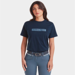 Tee-shirt équitation femme Team 25 Horse Pilot marine - Le Paturon