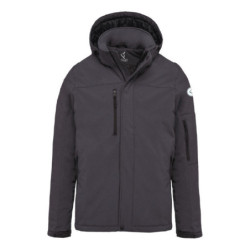 Parka équitation homme à capuche Softshell doublée Kevin Staut Collection gris - Le Paturon
