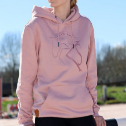 Sweat à capuche équitation unisexe Kevin Staut Collection rose - Le Paturon