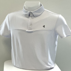Polo concours équitation homme manches courtes Kevin Staut Collection blanc - Le Paturon