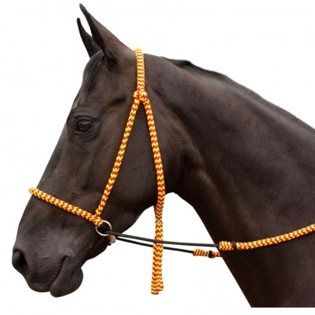 1 Ethologie, Bridon sans mors cheval coton avec rênes Igor,Cheval Naturellement,Bridon sans mors