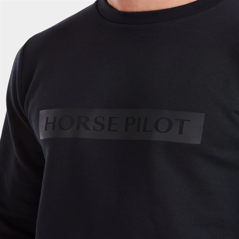 Sweat équitation homme Team 25 Horse Pilot bleu graphite - Le Paturon