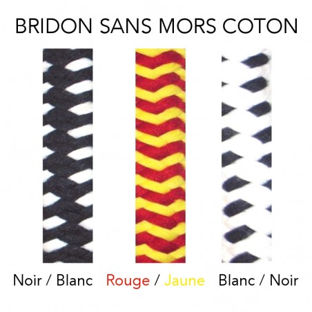 4 Ethologie, Bridon sans mors cheval coton avec rênes Igor,Cheval Naturellement,Bridon sans mors