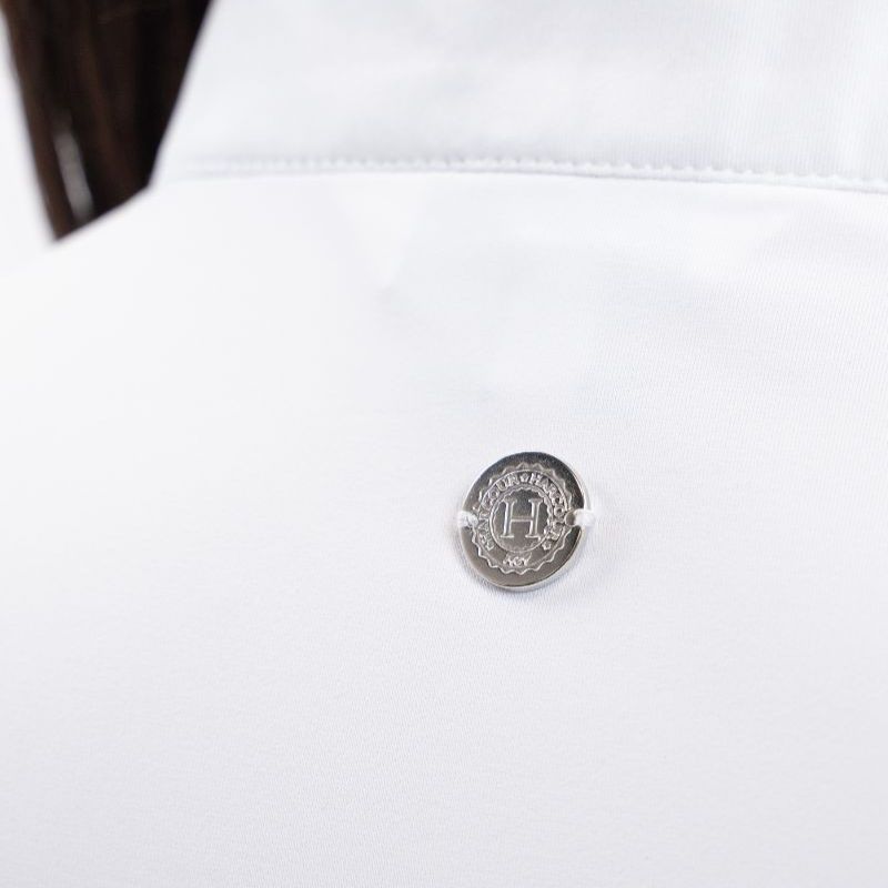 Polo de concours femme Shine Harcour Blanc - Le Paturon
