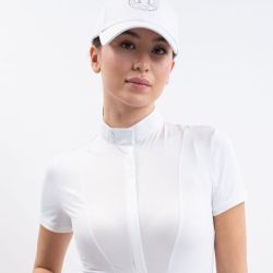 Polo de concours femme Shine Harcour Blanc - Le Paturon
