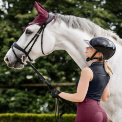 Polo sans manches équitation femme Paris Elt Bleu - Le Paturon