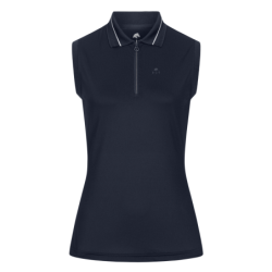 Polo sans manches équitation femme Paris Elt Bleu - Le Paturon