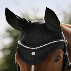 Bonnet anti-mouche cheval Rimini Waldhausen noir - Le Paturon