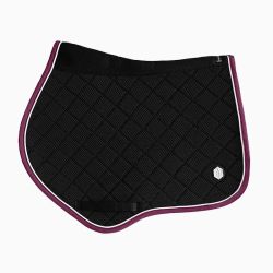 Tapis cheval Dynamix Mesh velours 3D Pro-Confort Horsewear noir bordeaux - Le Paturon
