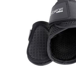 Protège-boulets cheval Toscane souples 3D Mesh velours Pro-Confort Horsewear noir - Le Paturon