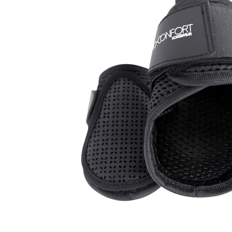 Protège-boulets cheval Toscane souples 3D Mesh velours Pro-Confort Horsewear noir - Le Paturon