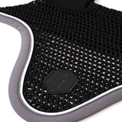Bonnet anti-mouche cheval Dynax Pro-Confort Horsewear noir gris - Le Paturon