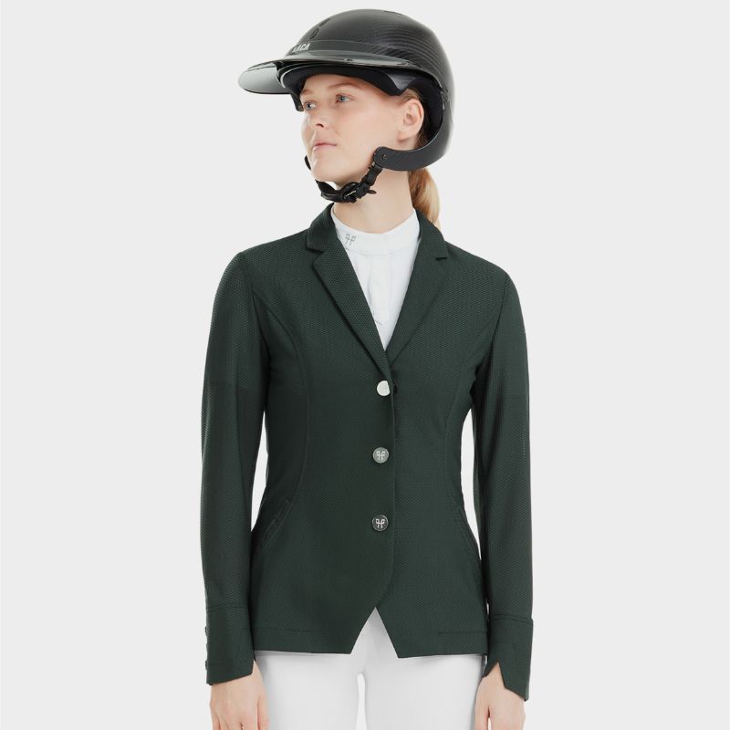 Veste concours équitation femme Aeromesh 24 Horse Pilot vert foncé - Le Paturon