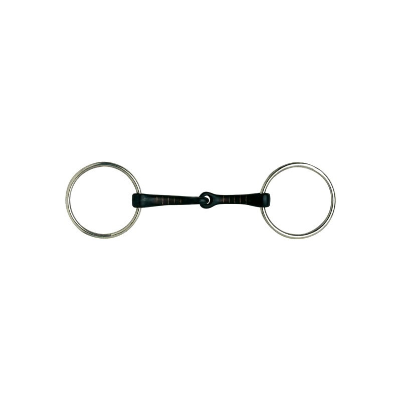 1 Mors western travail deux anneaux Sweet Iron, salivation cheval